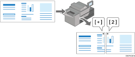 分割印刷のイメージイラスト