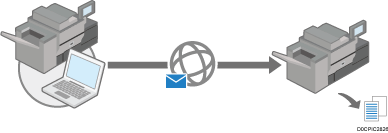 インターネットファクス受信のイメージイラスト