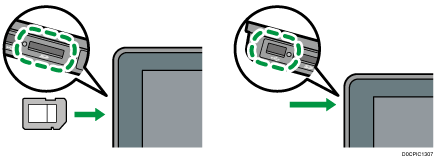 USB メモリー／SD カードに保存するイメージイラスト