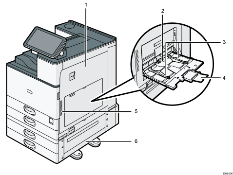 本体全体のイラスト 説明番号つき