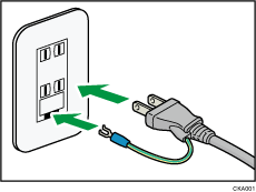 電源プラグとアース線のイラスト