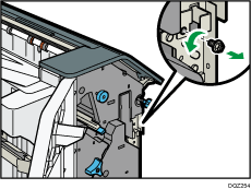 1000枚中とじフィニッシャーのイラスト