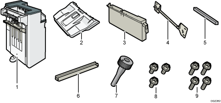 3000枚フィニッシャーのイラスト 説明番号つき