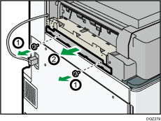 紙折り中継ユニットのイラスト 説明番号つき