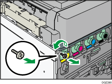 紙折り中継ユニットのイラスト 説明番号つき