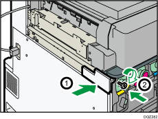 紙折り中継ユニットのイラスト 説明番号つき