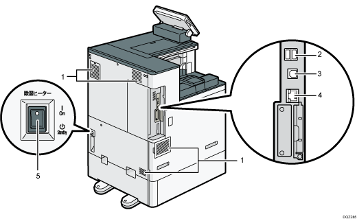 本体背面のイラスト 説明番号つき