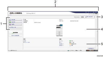 Webブラウザー画面のイラスト 説明番号つき