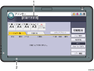 操作部のイラスト 説明番号つき