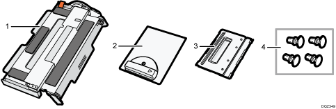 長尺トレイのイラスト 説明番号つき