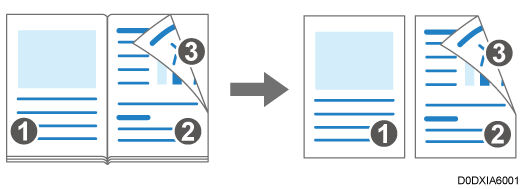 両面コピーのイメージイラスト