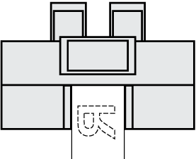 原稿テーブルへのセット方向のイメージイラスト