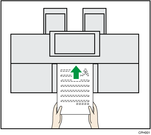 原稿のセット方向のイメージイラスト