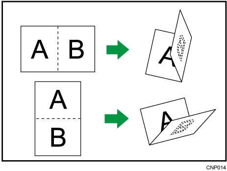二つ折りのイメージイラスト