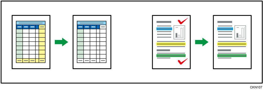 指定色消去のイメージイラスト