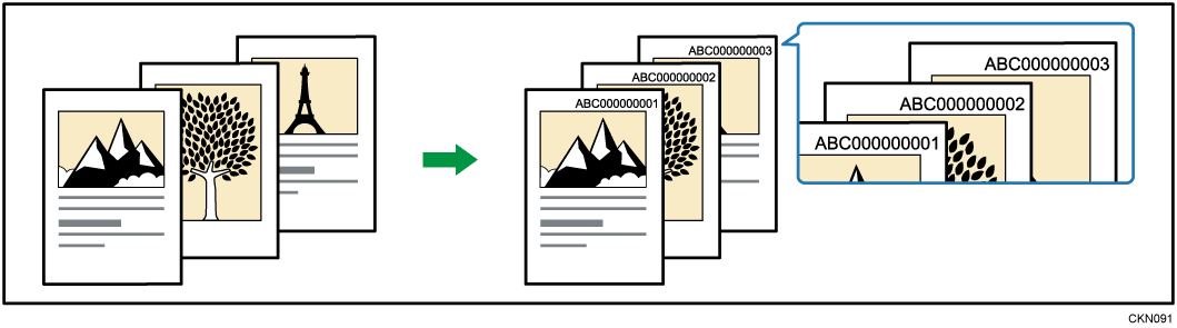 文字印字のイメージイラスト