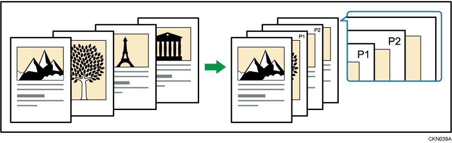 ページ印字のイメージイラスト