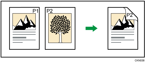 ページ印字のイメージイラスト