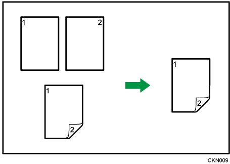 両面コピーのイメージイラスト