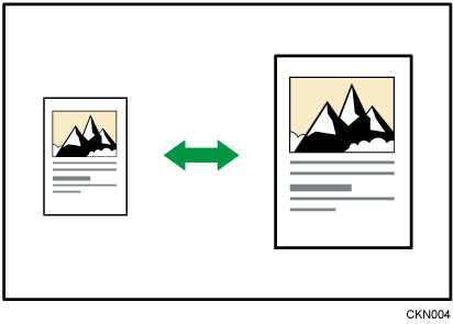 定形変倍のイメージイラスト
