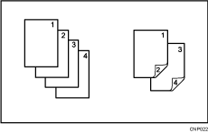 反転排紙のイメージイラスト