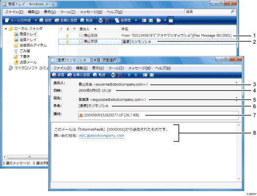 パソコンでのメールの受信イメージ 使用説明書 パソコンでのメールの受信イメージ 使用説明書