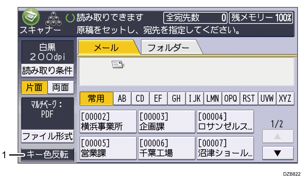 本体画面のイラスト 説明番号つき