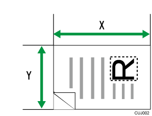 原稿の全面を読み取る場合の不定形サイズのイメージイラスト