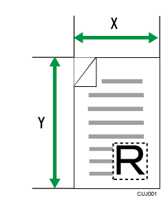 原稿の全面を読み取る場合の不定形サイズのイメージイラスト