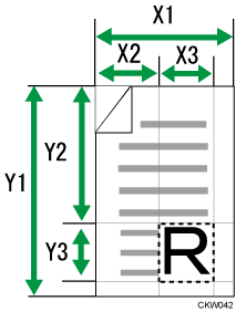 原稿の一部分を読み取る場合の不定形サイズのイメージイラスト
