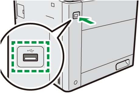 USBメディアスロットのイメージイラスト