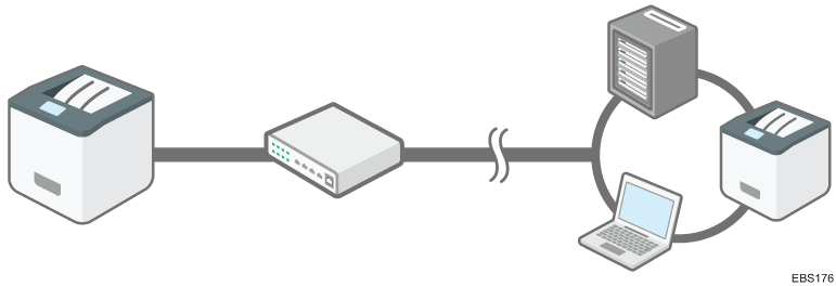 ローカルエリアネットワークのイメージイラスト