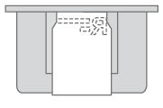 用紙のセット方法のイメージイラスト