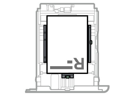 用紙のセット方法のイメージイラスト