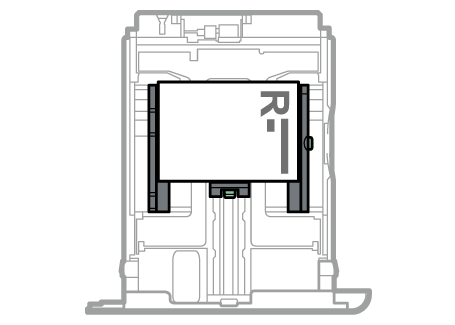 用紙のセット方法のイメージイラスト