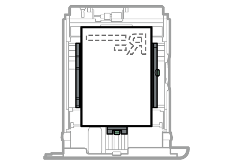 用紙のセット方法のイメージイラスト