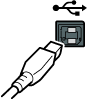 USB接続のイラスト