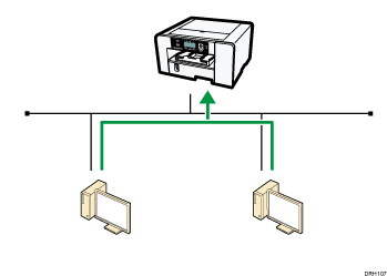 印刷ポート使用時のイメージイラスト