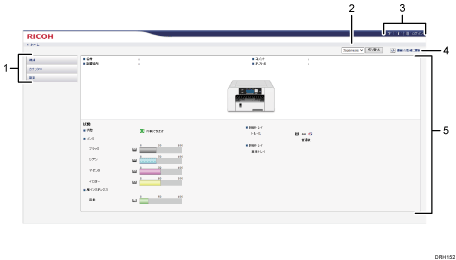 Webブラウザー画面のイラスト 説明番号つき