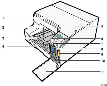 本体のイラスト 説明番号つき