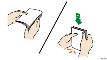 カールした用紙のイメージイラスト