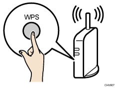 WPSボタンのイラスト