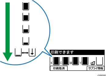 インク残量表示のイメージイラスト
