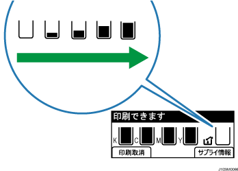 廃インク満杯表示のイラスト