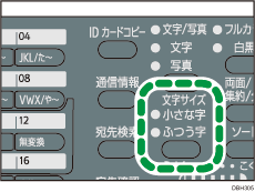 文字サイズキーのパネルキーイラスト