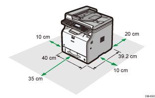 設置に必要なスペースのイメージイラスト