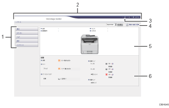 Webブラウザー画面のイラスト 説明番号つき