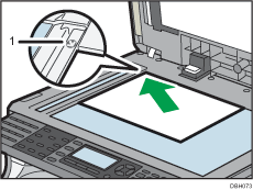 原稿ガラスのイラスト　説明番号つき