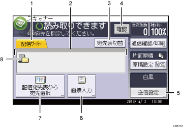 本体画面のイラスト 説明番号つき