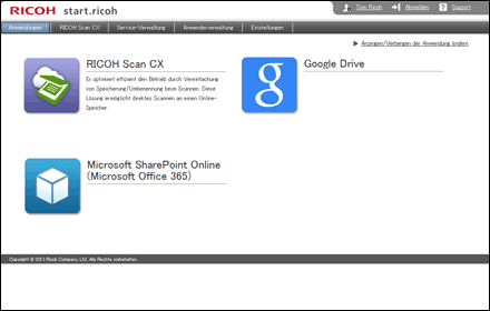 Webbrowser-Bildschirmdarstellung